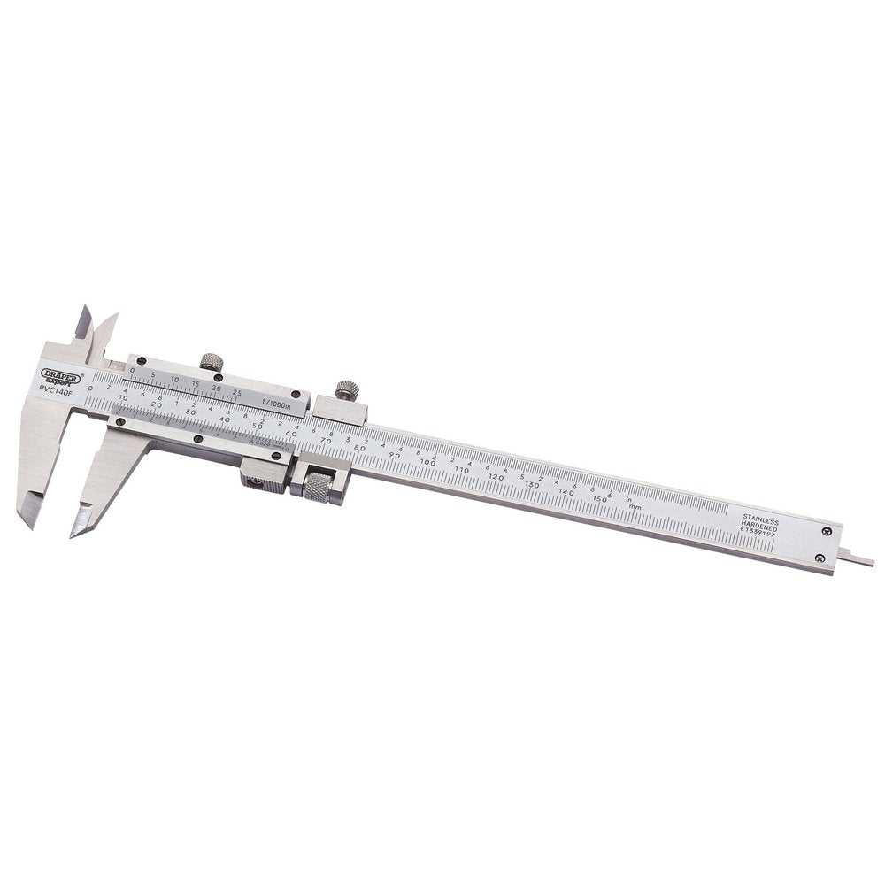 Draper, 0 - 140mm Vernier Caliper with Fine Adjustment