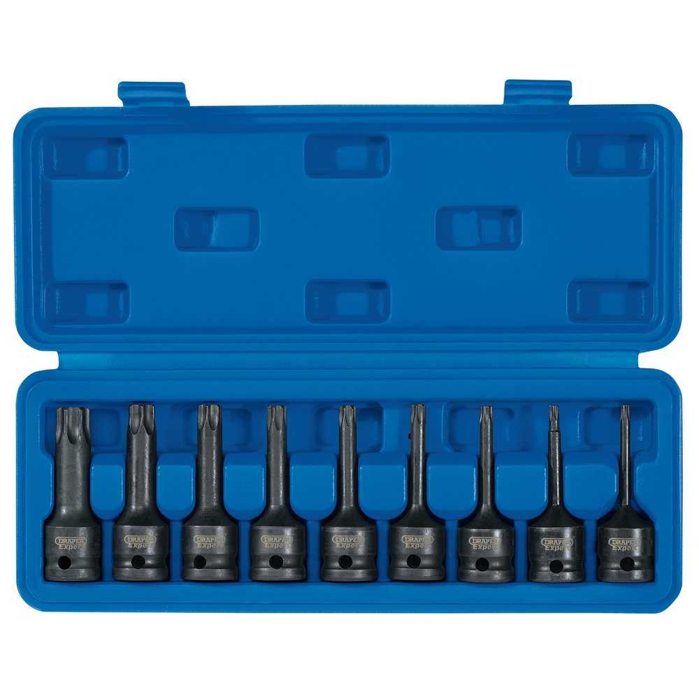 Draper, 1/2 Sq. Dr. Draper TX-STAR Socket Bit Set (9 Piece)