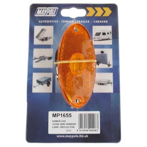 Maypole, 12/24V Amber Led Side Marker Lamp