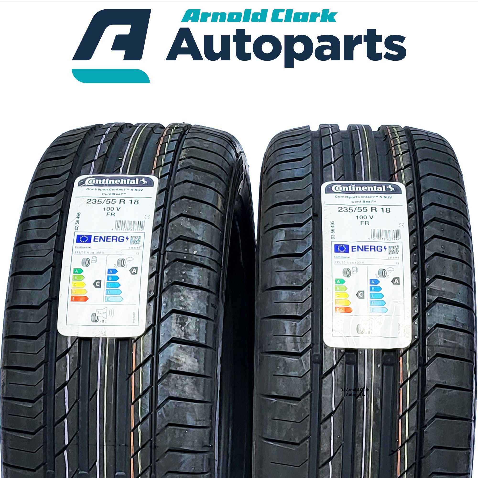 CONTINENTAL, 235 55 18 100V Continental Sport Contact 5 Tyres x2 Pair