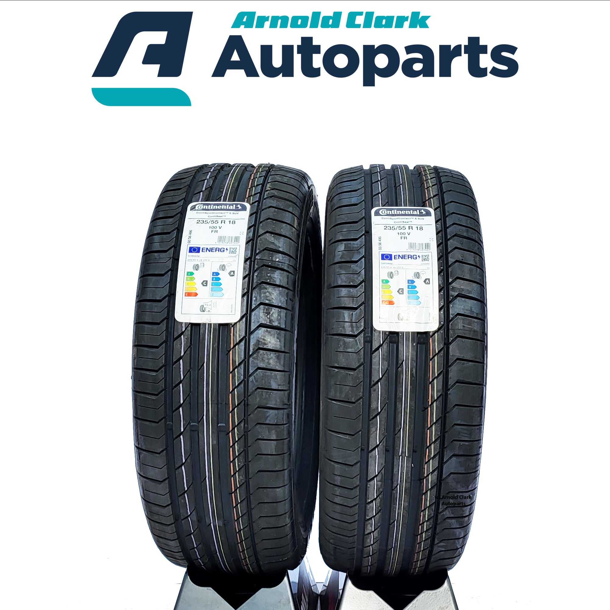 CONTINENTAL, 235 55 18 100V Continental Sport Contact 5 Tyres x2 Pair