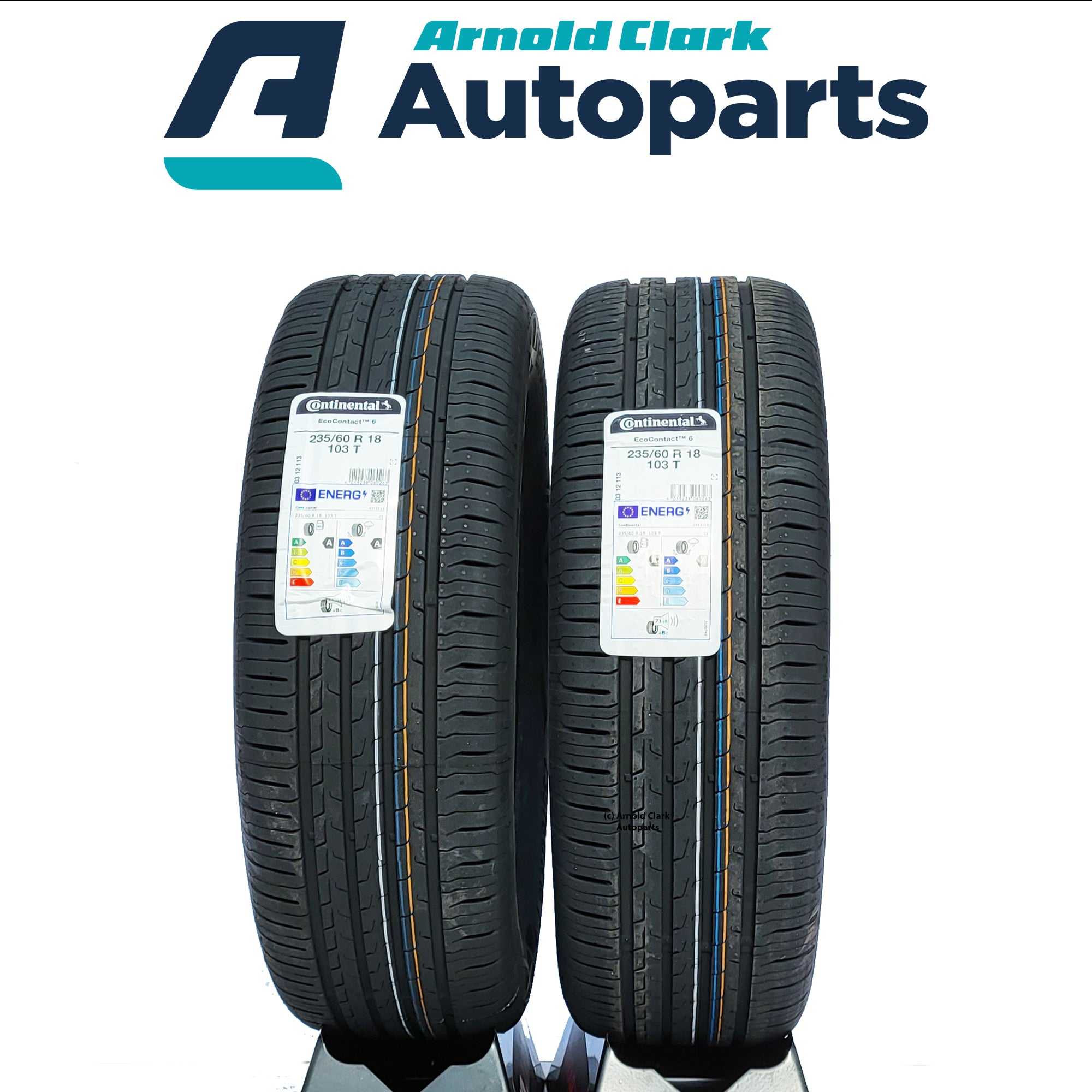 CONTINENTAL, 235 60 18 103T Continental Eco Contact 6 Tyres x2 Pair