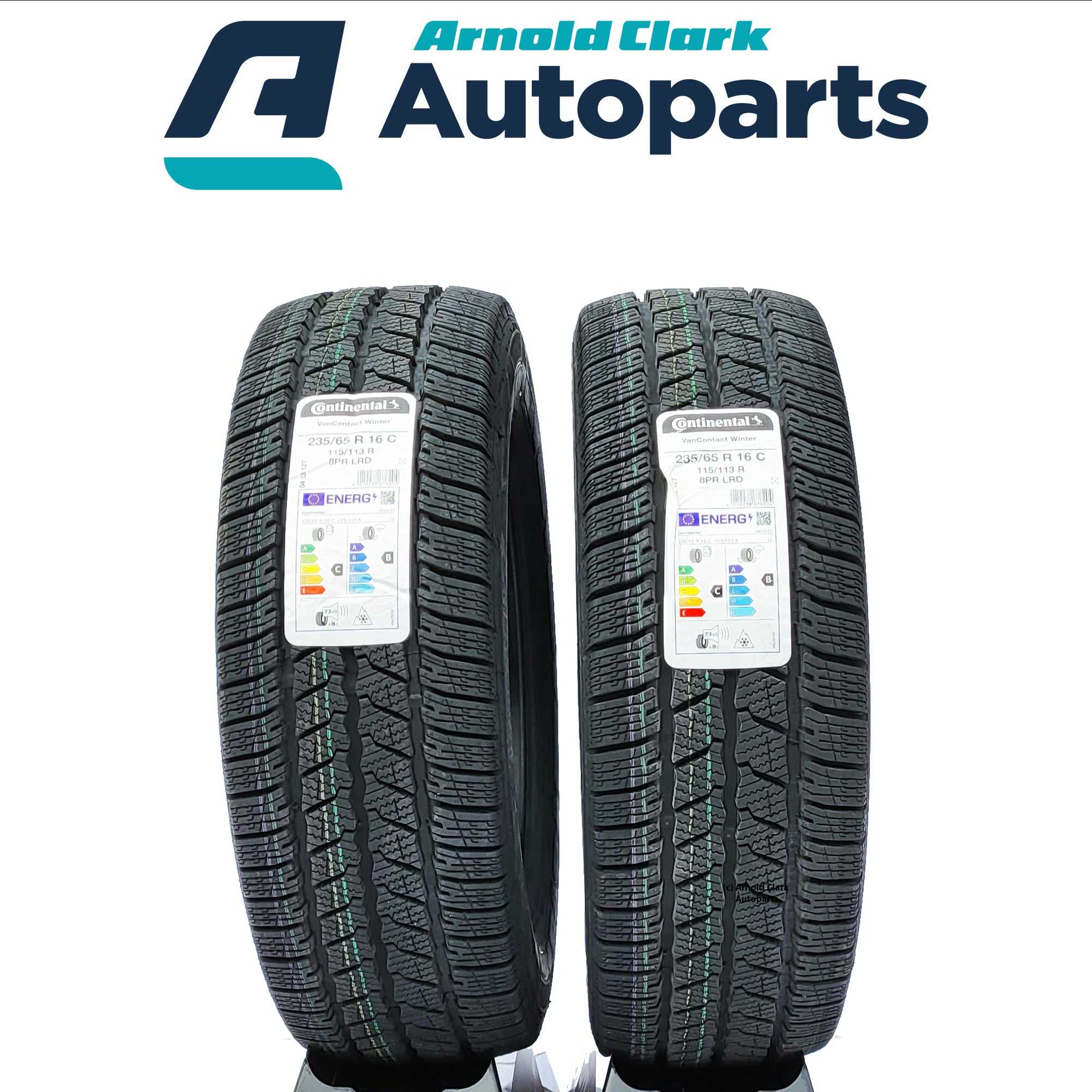 CONTINENTAL, 235 65 16 115R Continental Van Contact Winter Tyres x2 Pair