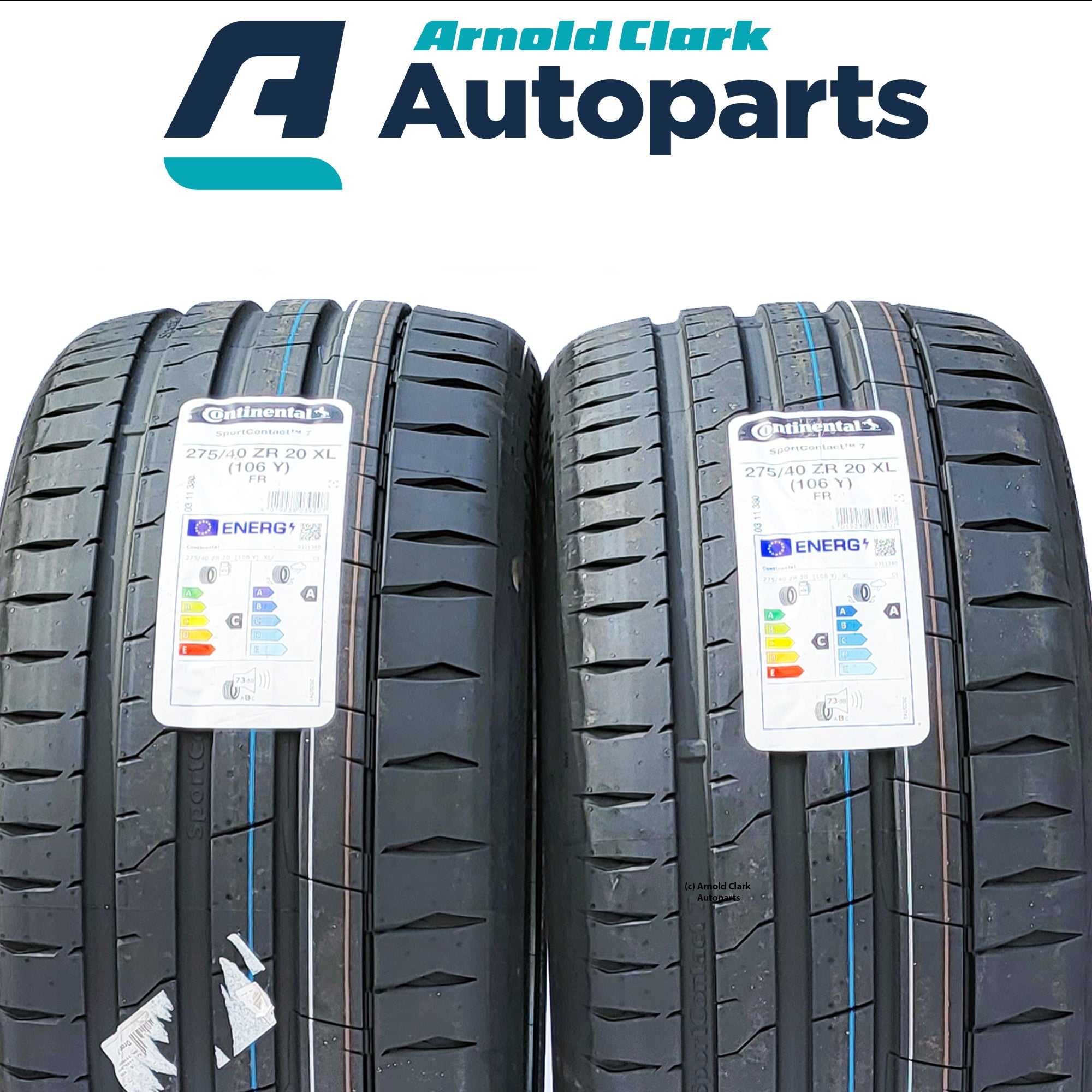 CONTINENTAL, 275 40 20 106Y Continental Sport Contact 7 Tyres x2 Pair