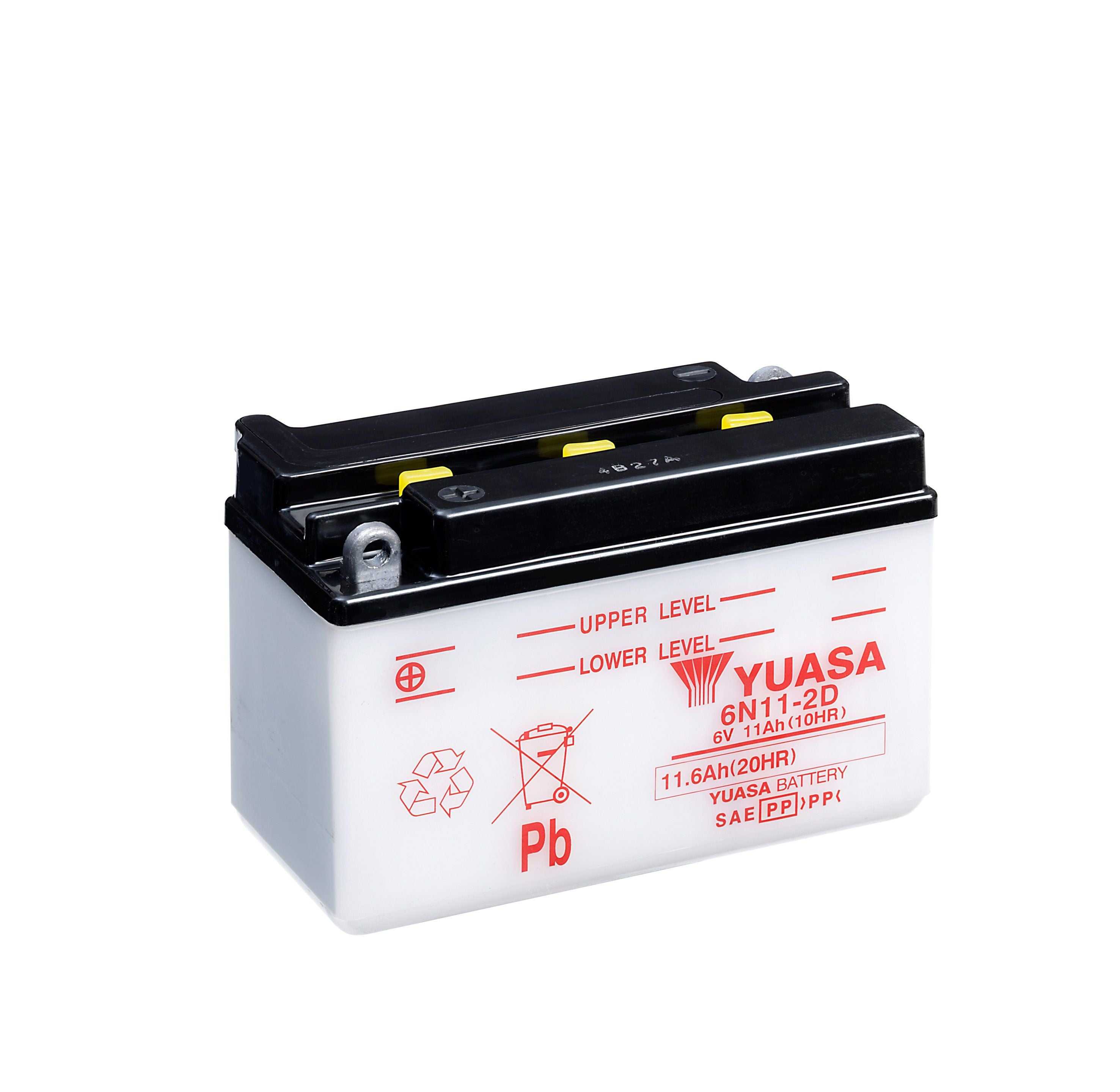 Yuasa, 6N11-2D (DC) 6V Yuasa Conventional Motorcycle Battery