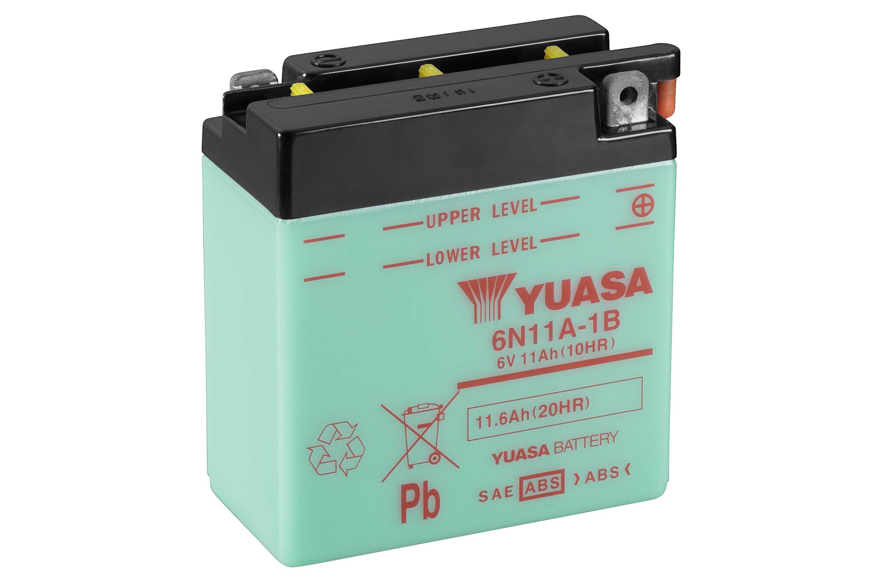 Yuasa, 6N11A-1B (DC) 6V Yuasa Conventional Motorcycle Battery