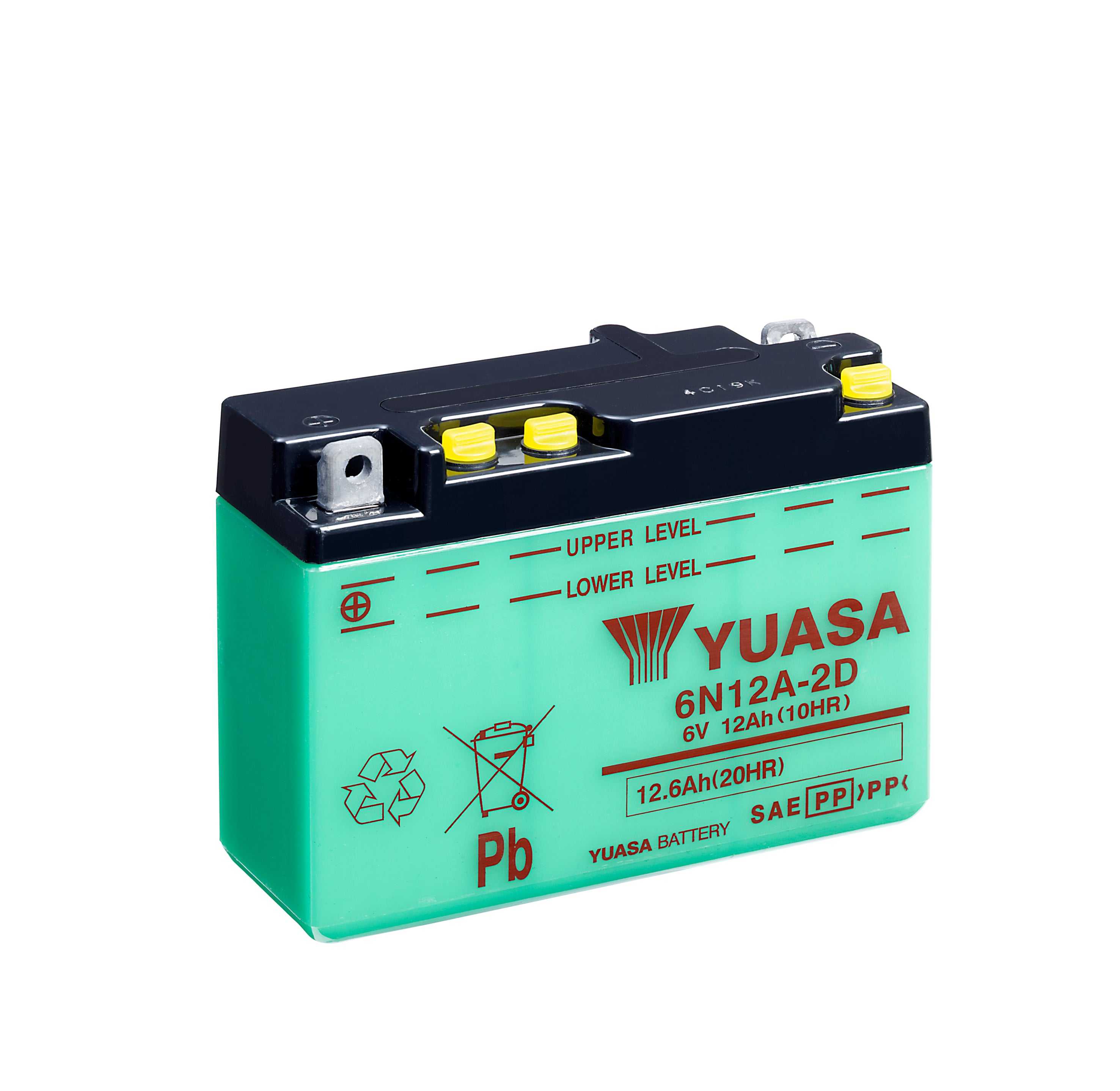 Yuasa, 6N12A-2D (DC) 6V Yuasa Conventional Motorcycle Battery