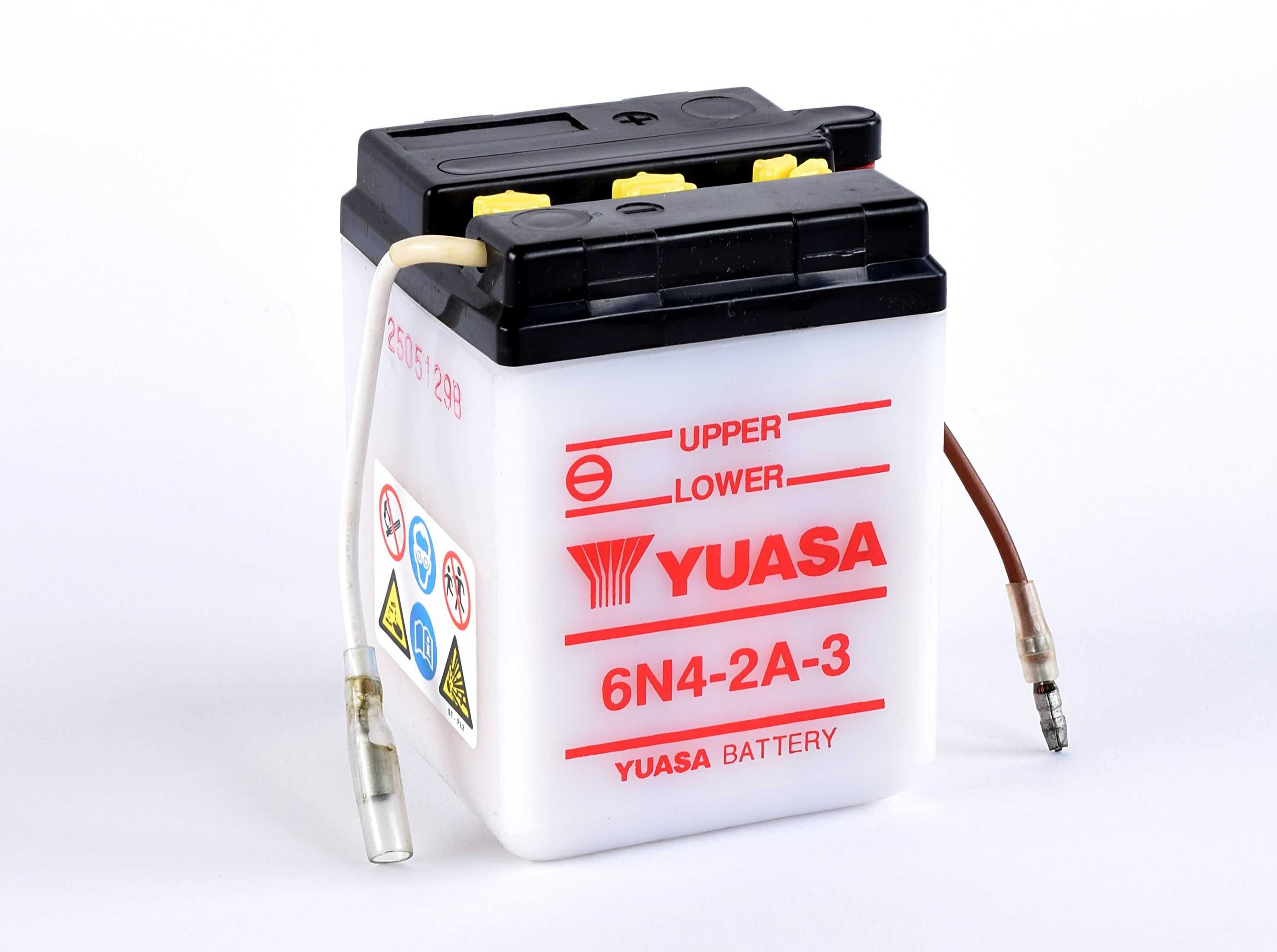 Yuasa, 6N4-2A-3 (DC) 6V Yuasa Conventional Motorcycle Battery