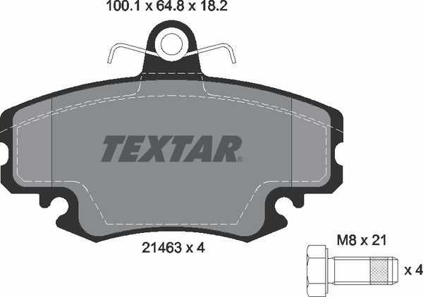 TEXTAR, Alpine DACia Peugeot Renault, Brake Pad Set - Textar 2146306