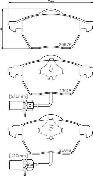 Padtech, Audi Seat Skoda VW Brake Pad Set - Padtech PAD2231