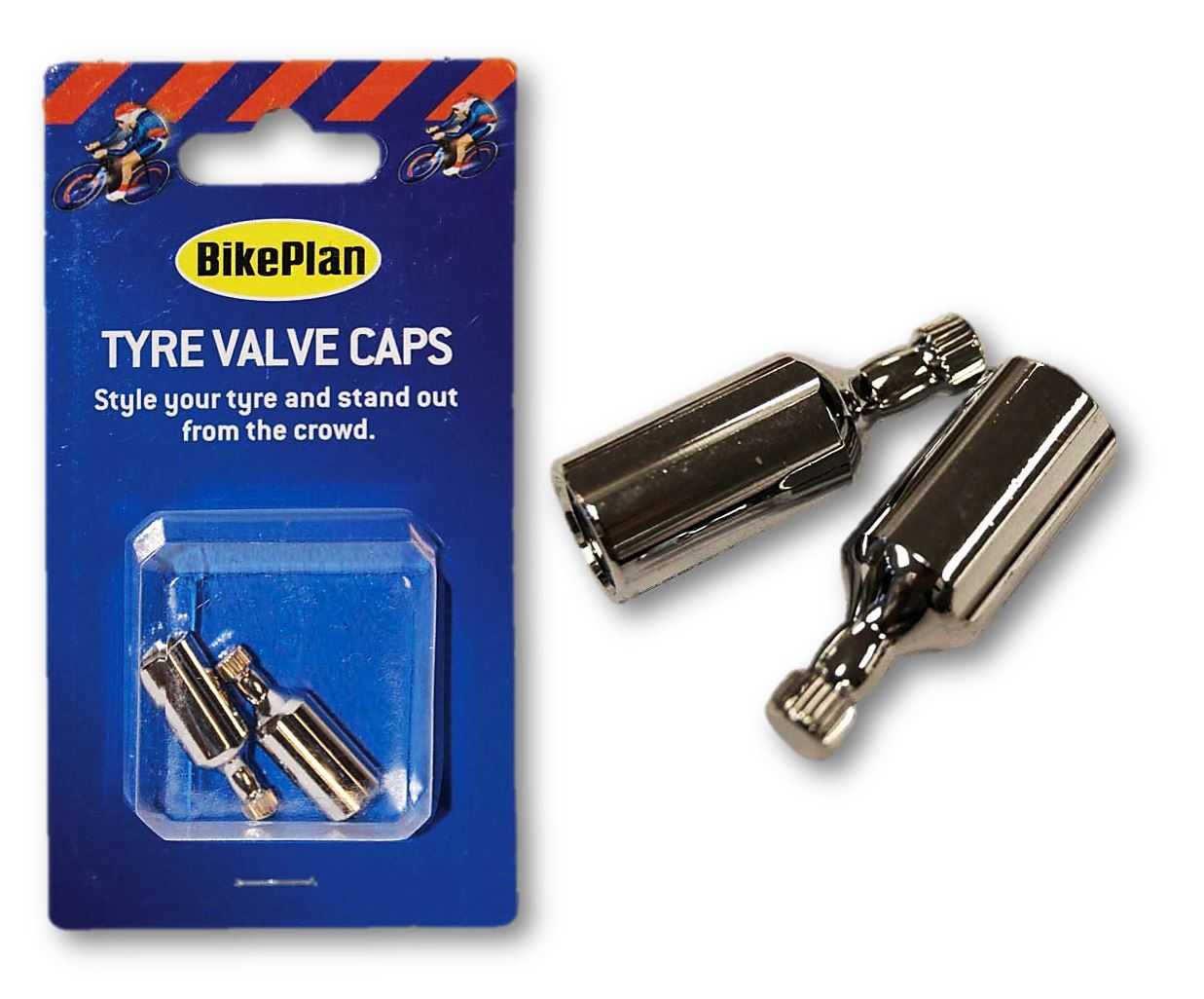 BikePlan, Bike Plan BKP079 Tyre Valve Caps Bottle - Silver