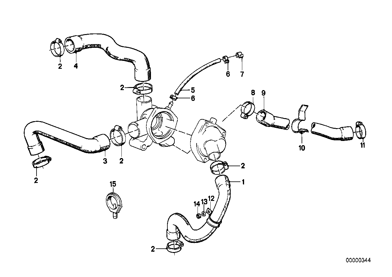 BMW, Genuine BMW Engine Coolant Radiator Water Hose