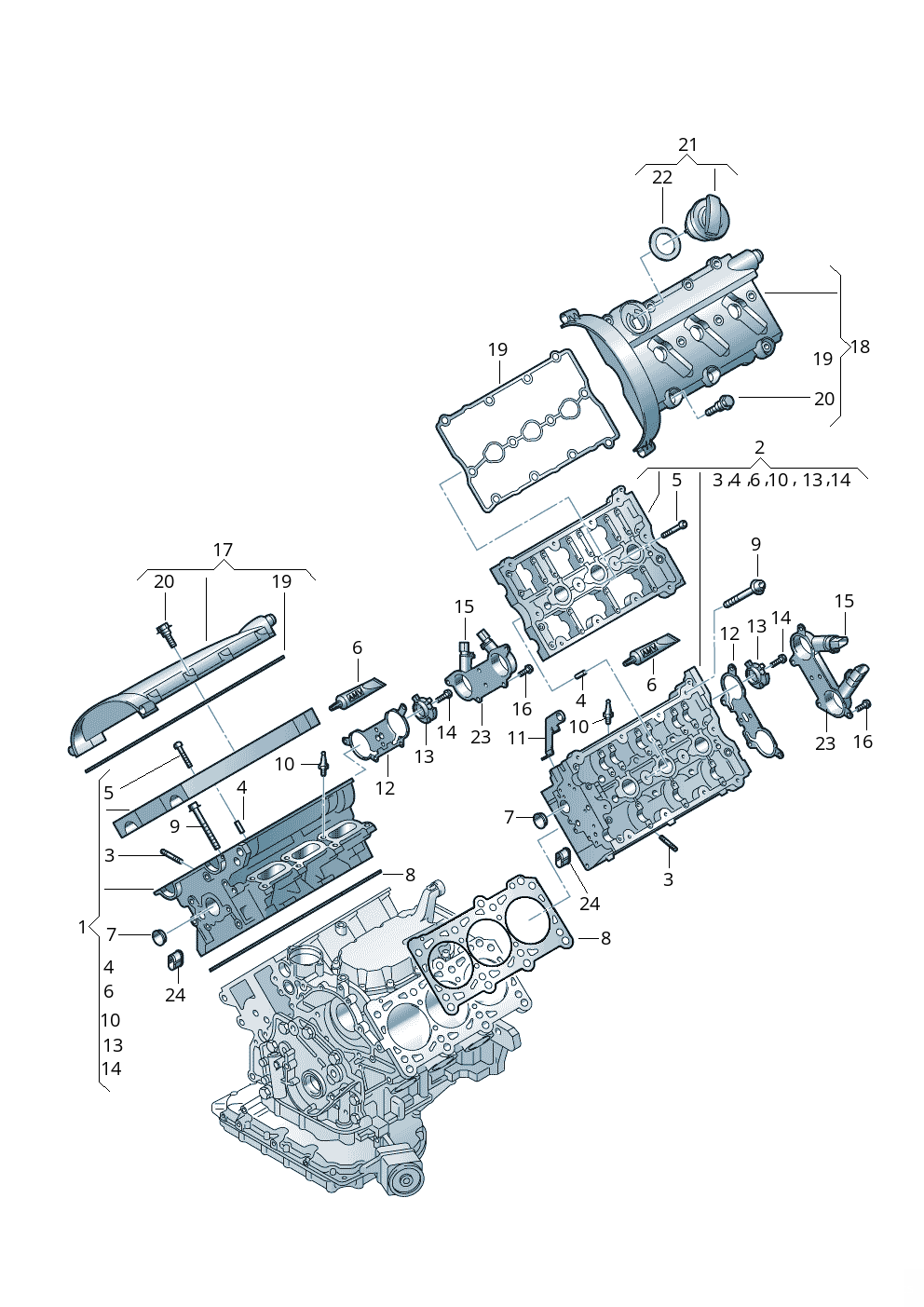 CORTECO, Genuine Corteco Audi Cylinder Head Rocker Cover Gasket