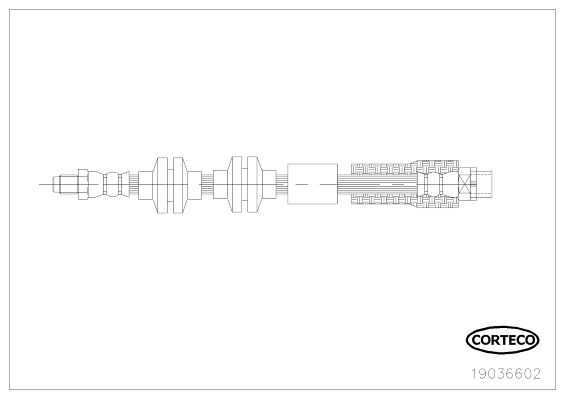 CORTECO, Genuine Corteco BMW Brake Hose Front