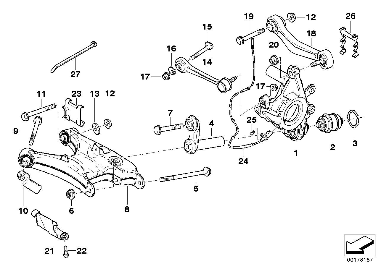 DELPHI, Genuine Delphi BMW ABS Wheel Speed Sensor