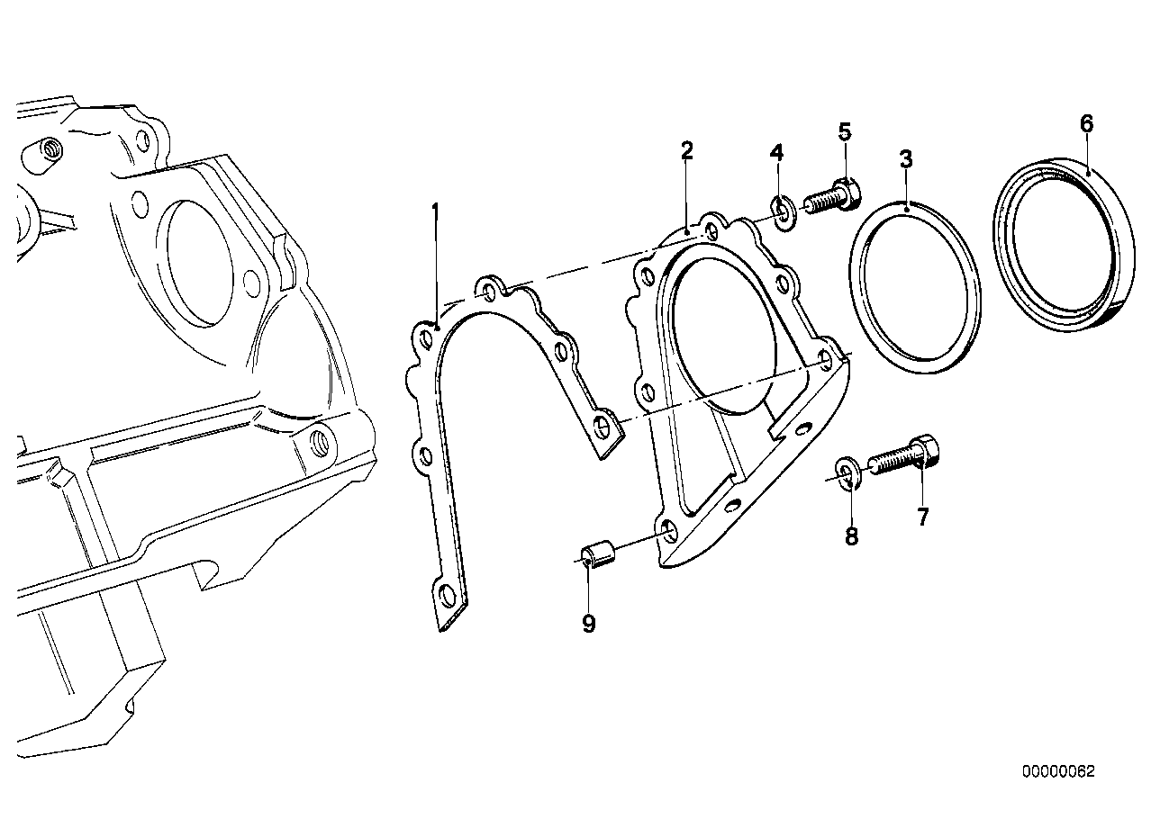 ELRING, Genuine Elring BMW Crank Seal Cover Gasket