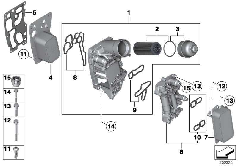 ELRING, Genuine Elring BMW Engine Oil Filter Housing Gasket Set