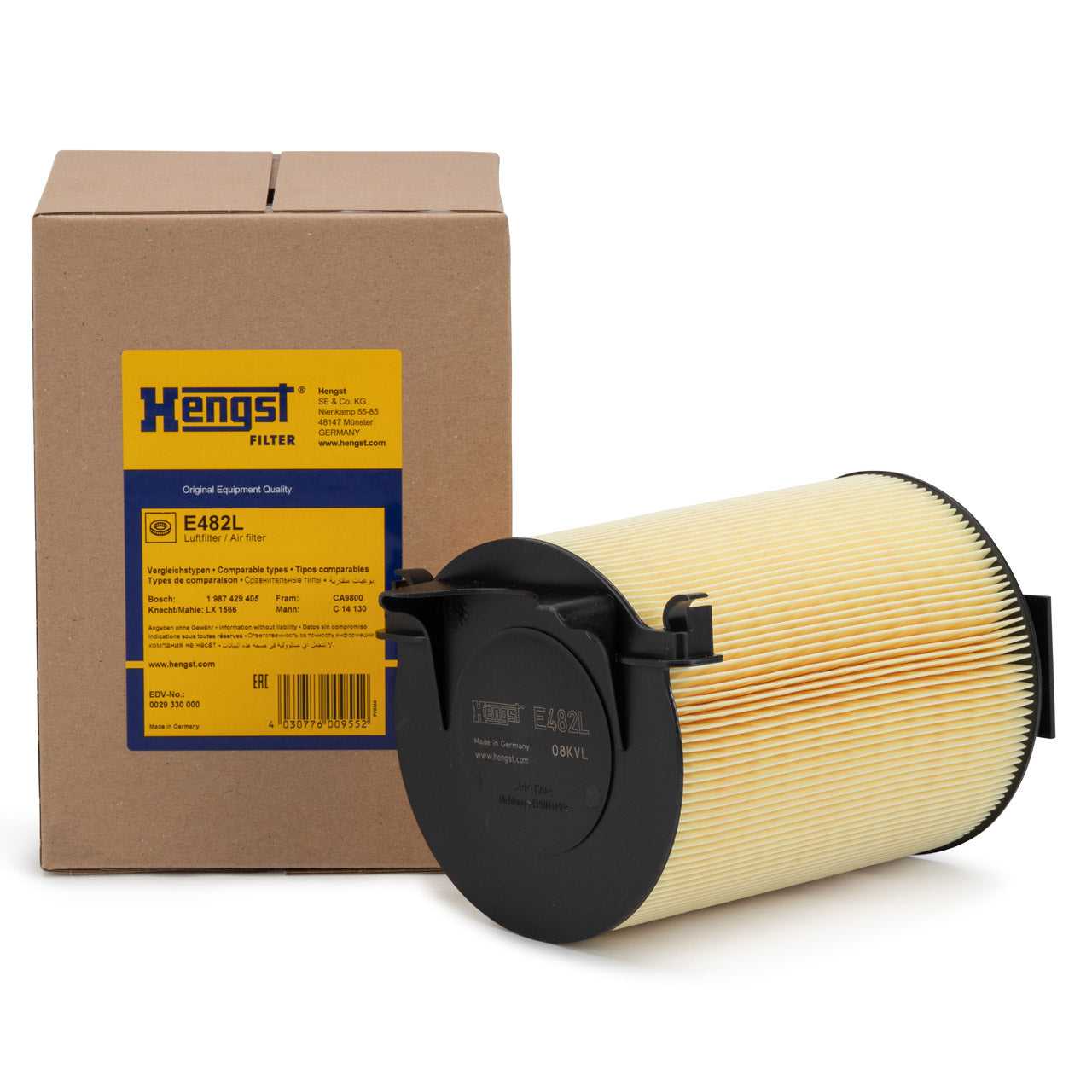 HENGST FILTER, Genuine Hengst Audi Seat Skoda VW Engine Air Filter