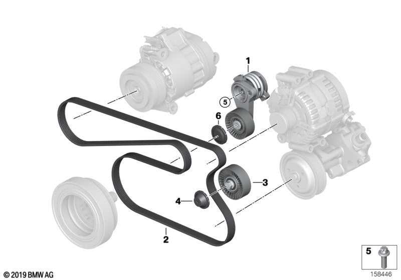 INA, Genuine INA BMW Engine Belt Tensioner and Pulley