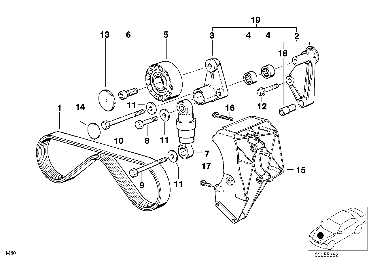 INA, Genuine INA BMW Hydraulic Belt Tensioner Vibration Damper