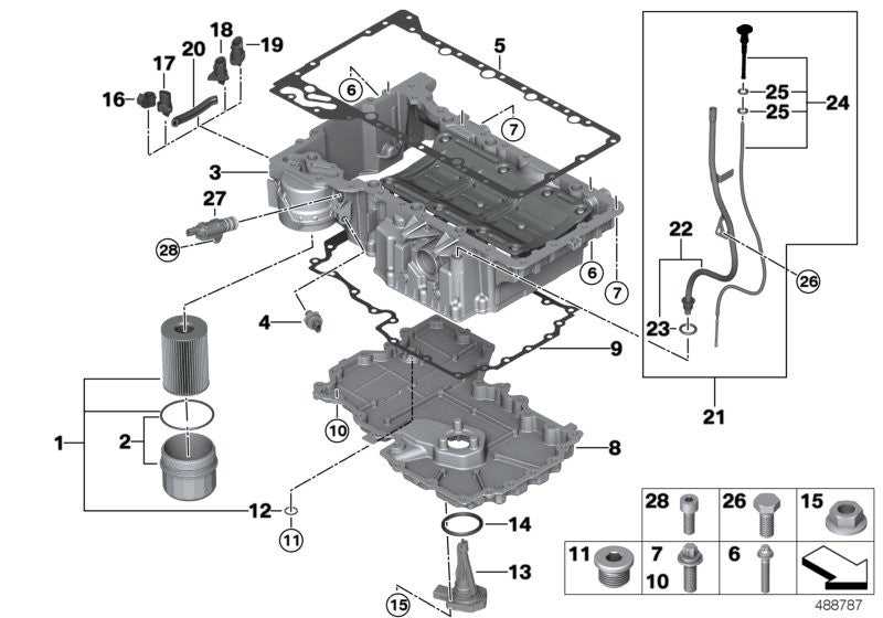 KOLBENSCHMIDT, Genuine Kolbenschmidt BMW Engine Oil Filter Kit