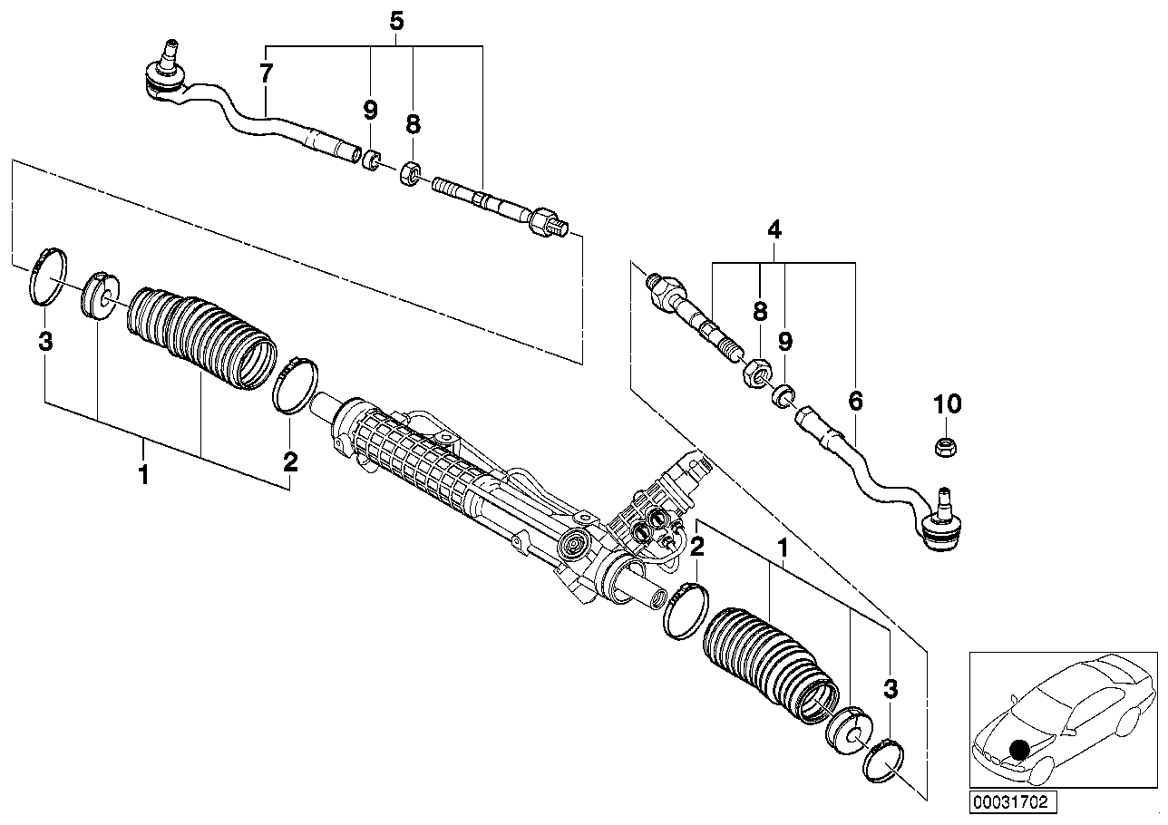 LEMFORDER, Genuine Lemforder BMW Steering Rack and Pinion Bellow Boot Kit