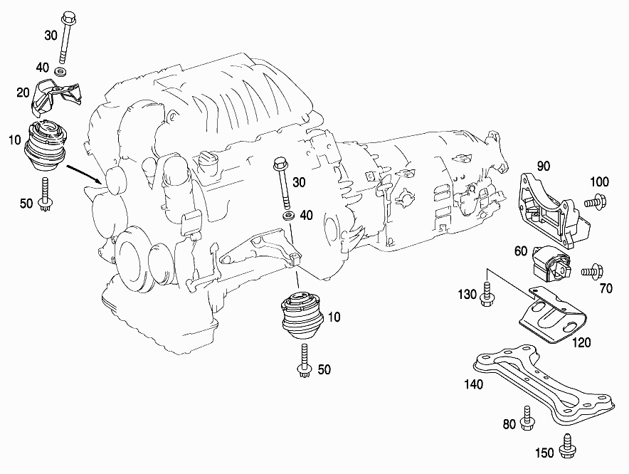 LEMFORDER, Genuine Lemforder Mercedes-Benz Engine Mount