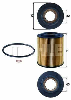 MAHLE, Genuine Mahle BMW Engine Oil Filter Kit