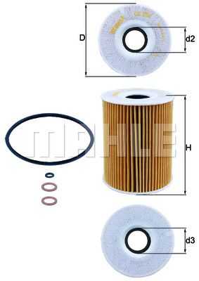 MAHLE, Genuine Mahle BMW Engine Oil Filter Kit M3