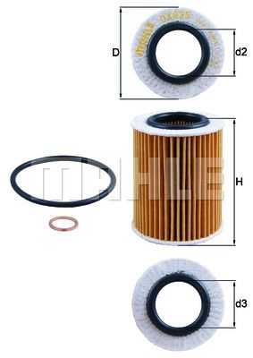 MAHLE, Genuine Mahle BMW Engine Oil Filter and Seal Kit