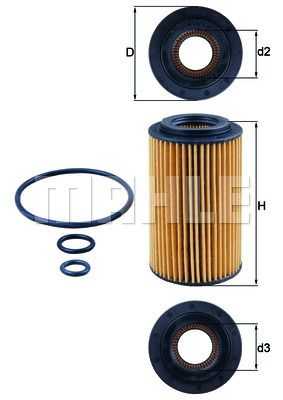 MAHLE, Genuine Mahle Jeep Land Rover Mercedes-Benz Engine Oil Filter Kit