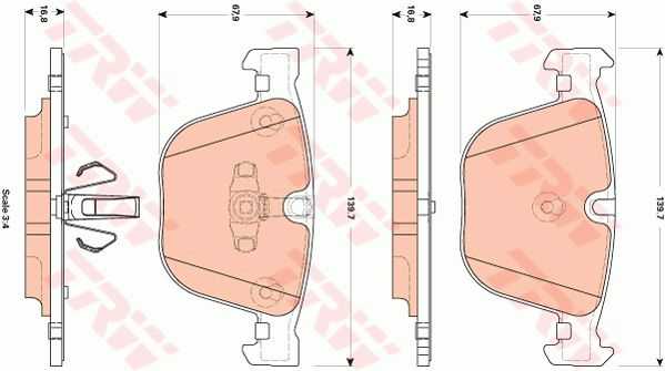 TRW, Genuine TRW BMW Brake Pad Set Rear