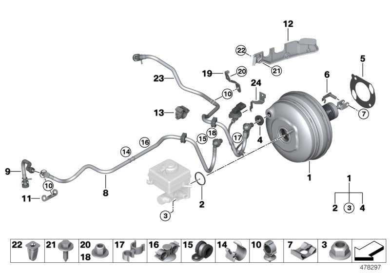 TRW, Genuine TRW BMW Power Brake Booster Servo Unit