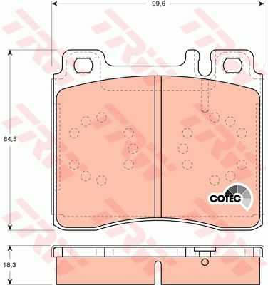 TRW, Mercedes-Benz Brake Pad Set Front