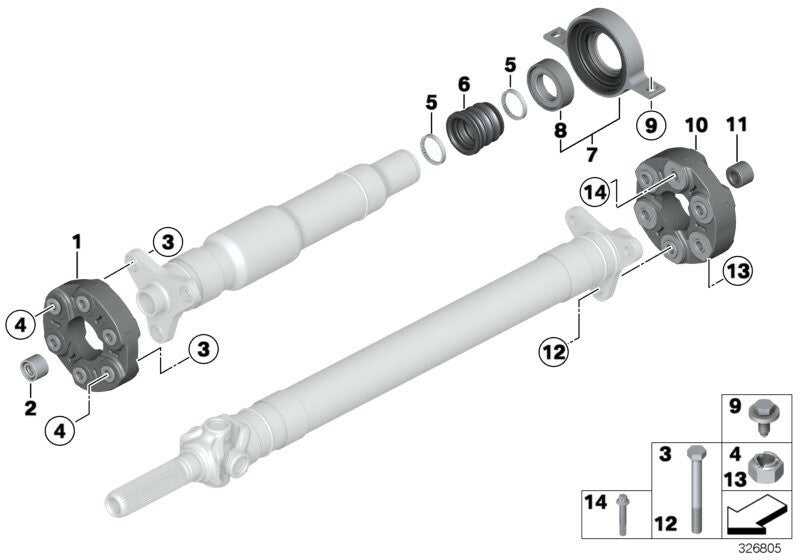 MEYLE, Mercedes-Benz Centre Propshaft Bearing